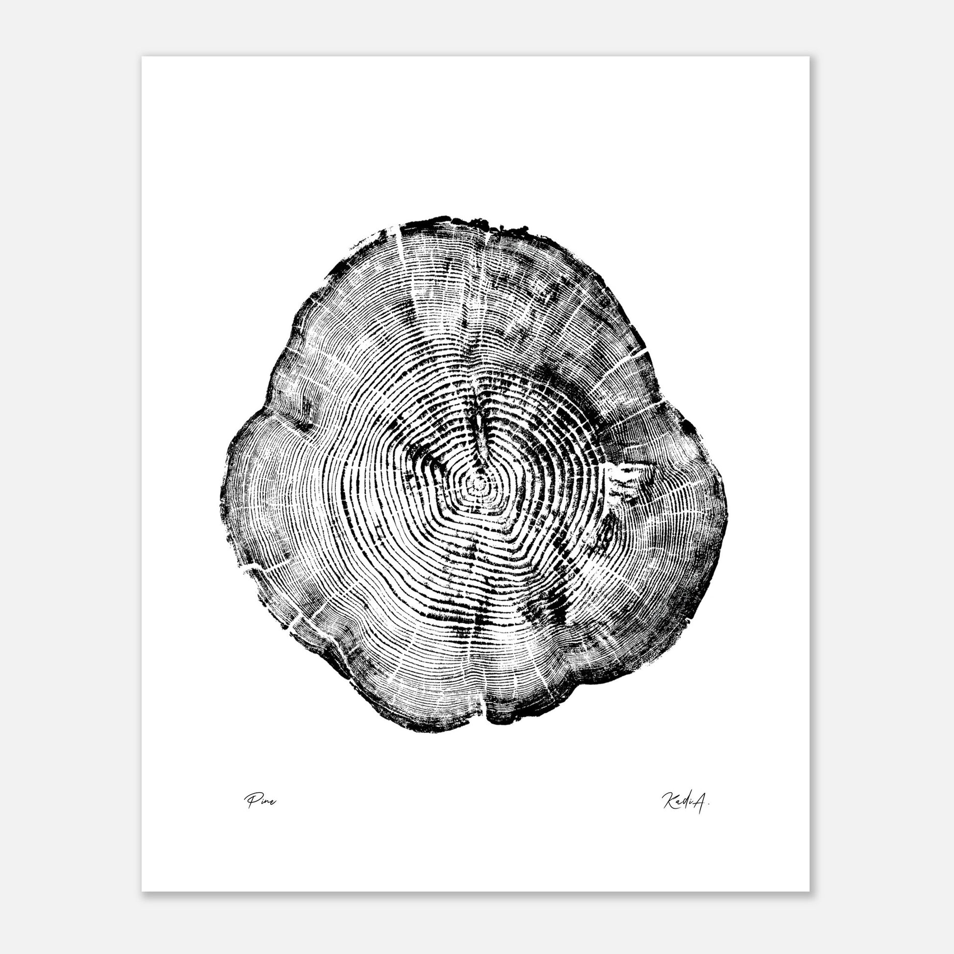 unique gift tree ring print wall art